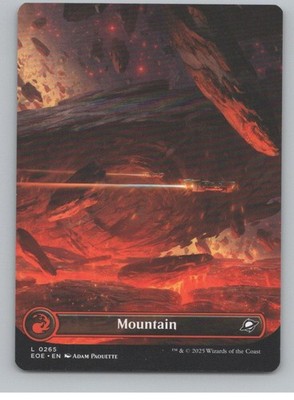 1 x Mountain (265) - Full Art - Regular - Edge of Eternities - LP - MTG