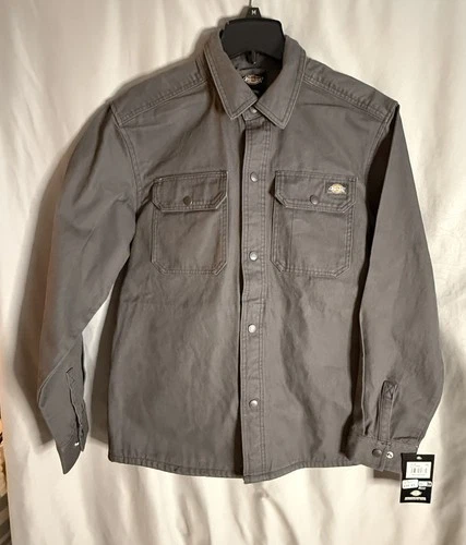 Dickies Men's Flex Duck Shirt Jacket Work Utility Outerwear gray  Medium NWT - product listing photo