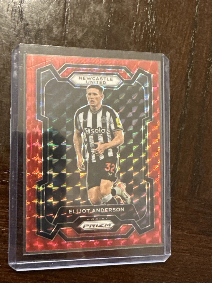 2023-24 Panini Prizm Premier League Elliot Anderson #71 Red Mosaic Prizm - Image 3 of 4