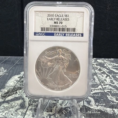 2010 $1 SILVER EAGLE NGC MS70 EARLY RELEASES