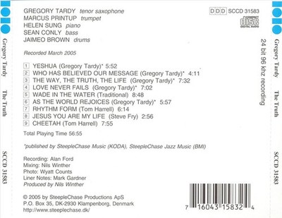 GREG TARDY TRUTH NEW CD