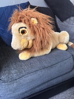 Disney König der Löwen Erwachsene Simba/Mufasa Plüsch Handpuppe groß 24 Zoll Vintage 90er