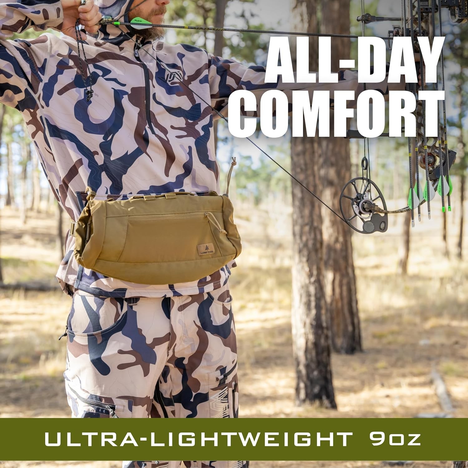 Lone Trail Hunting Hand Warmer Pouch, Hiking, and Camping with 500D Brown 