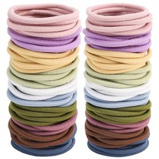 50 PCS Colorful Hair Ties for Thick Curly Hair Ponytail Bands