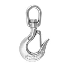 2000lb Stainless Swivel Clevis Chain Slip Hook 360° Rotate Lifting Hoist Rigging