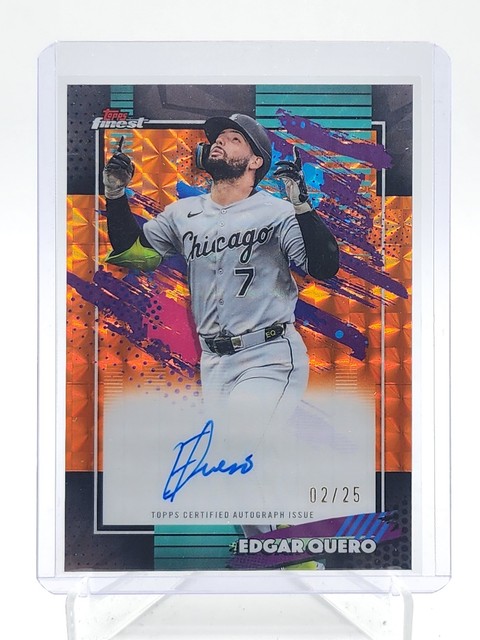 Edgar Quero 2026 Topps Finest Orange Geometric Auto #FA-EQ /25 WHITE SOX Q3967