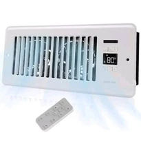 Sanycasa 4" x 10" Super Quiet Register Booster Fan, Smart Register w/ Thermostat