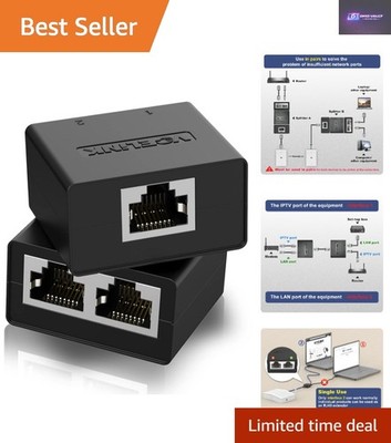 2er-Pack RJ45 Netzwerk-Splitter für verbesserte Konnektivität - 100 m maximale Geschwindigkeit