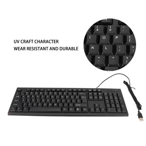 Cmk858 Usb Keyboard And Mouse Set 104 Keys Computer Keyboard 1600Dpi Mouse Set - Picture 13 of 24