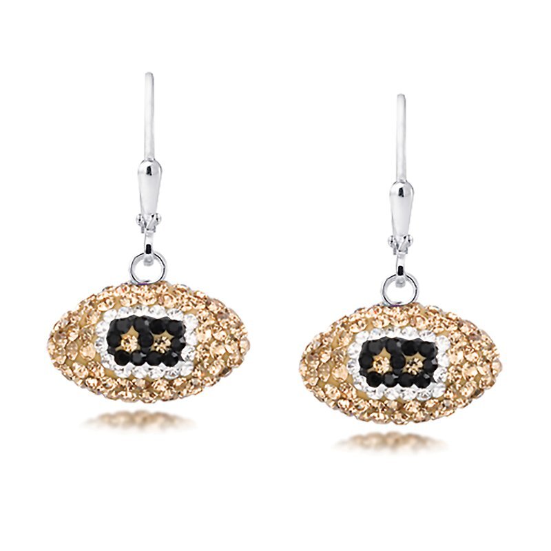 NFL Team New Orleans Saints Football Earrings Sterling Silver