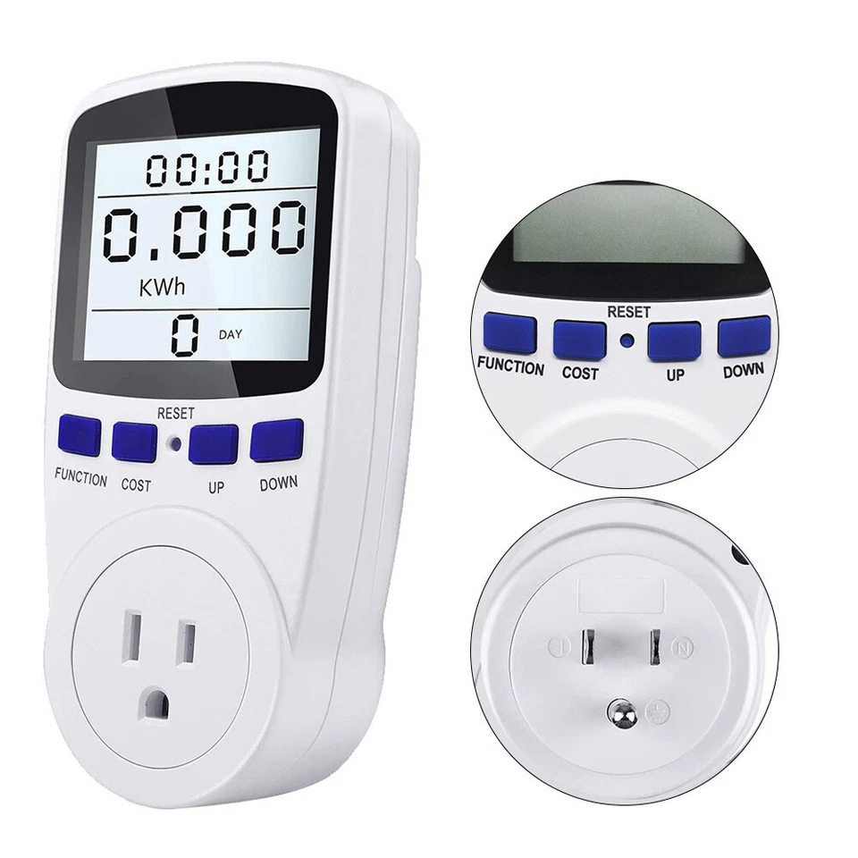Energy Saving Digital Monitor Smart Meter/Timer/Wattmeter/Ammeter/Voltmeter Muti - Image 2 of 4