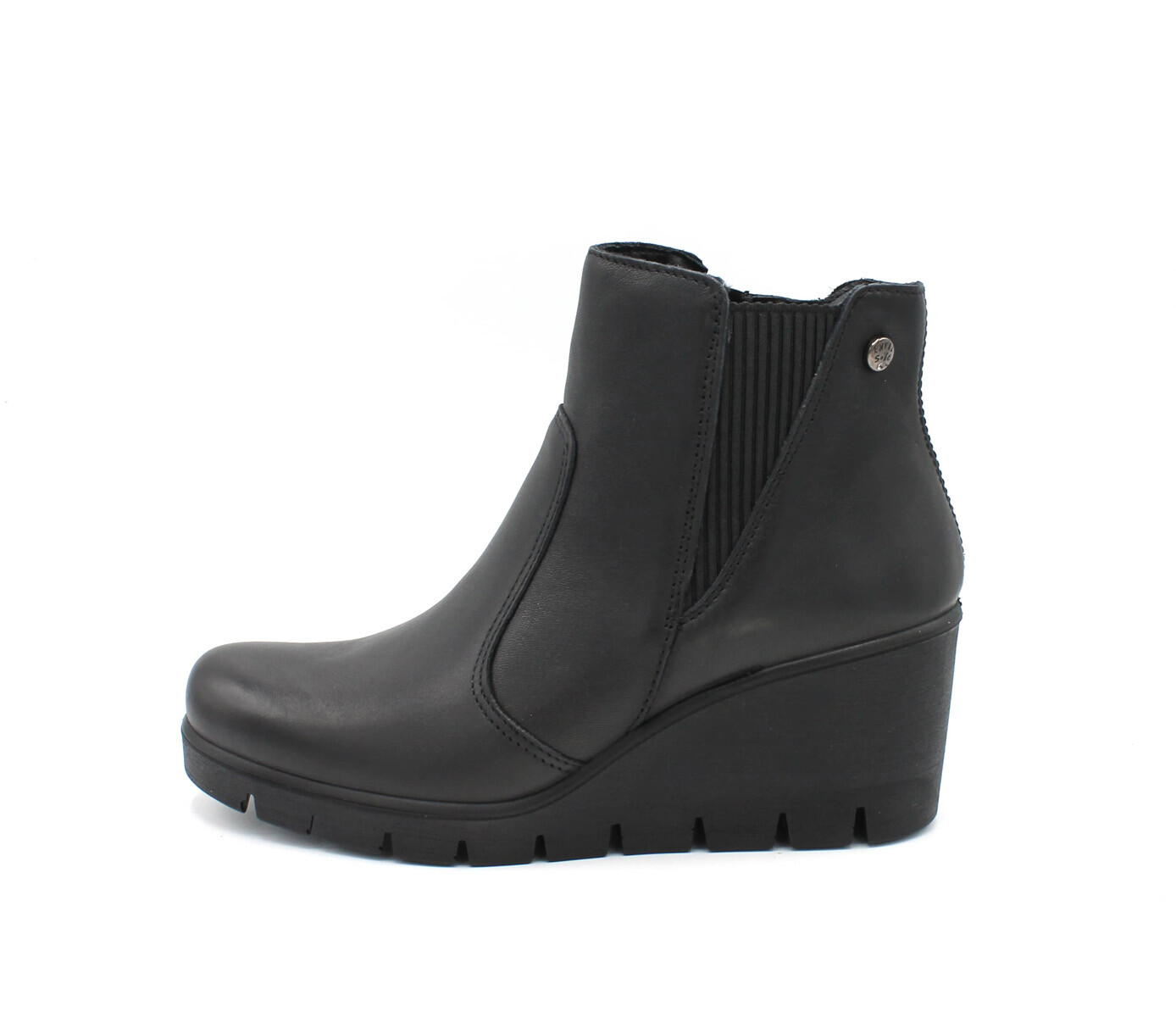 Enval Soft Botines de Mujer Piel Auténtica Con Alta Cuña Zapatos Bajos