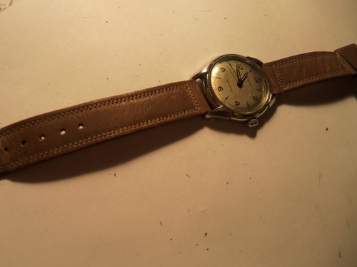 Vintage Benrus Stainless Steel Manual Wind Military Men's Watch
