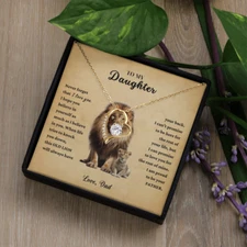 To My Daughter Gifts from Dad Necklace for Daughter  Present Birthday