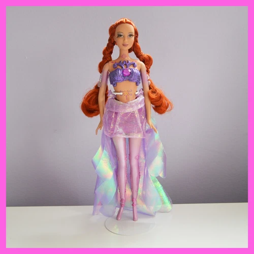 Wonder Fairy Lenara Barbie Doll Fairytopia Purple Rooted Lashes Wings Fairy 2005