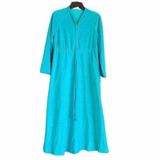 Vintage 70s Turquoise Vanity Fair Housecoat Petite S