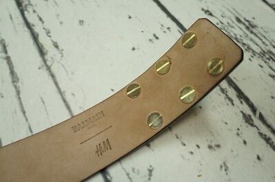 BALMAIN H&M WAIST BLACK LEATHER BELT GOLD HARDWARE DETAILS 