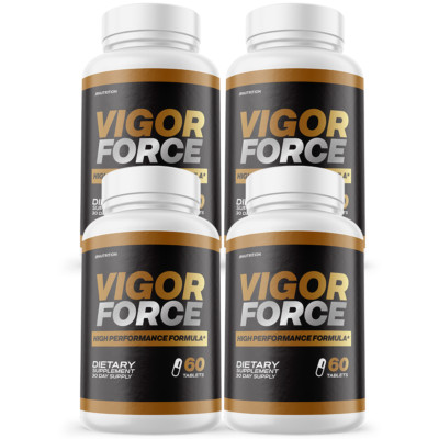 Vigor Force Male Supplement, Vigor Tablets to Boost Vitality & Energy- 4 Bottles