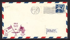 FLIGHT COVER:  1960  NEW YORK  TORONTO FIRST JET AIR MAIL SERVICE AM-4 
