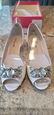 NIB Nina White Reeta Special Occasion Dress Shoes Wedding Birthday Church sz 9