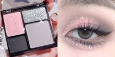 4 colour baby pink black grey dark silver eyeshadow palette by K'Apeine