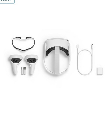 Meta Oculus Quest 2 128GB Standalone VR Headset - White for sale 