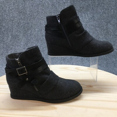 Jellypop Boots Womens M Alpes Ankle Booties Gray Suede