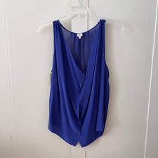NWT Wilfred Aritzia Ninon Blouse Size S Oversized Button Front Sleeveless Silk