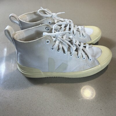 Veja Nova High Top Sneaker Cream / White Canvas Shoes Mens Size US 8