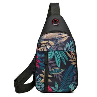 Rucksack, Crossbody Bag, kleine Umhängetasche schwarz farbig Muster