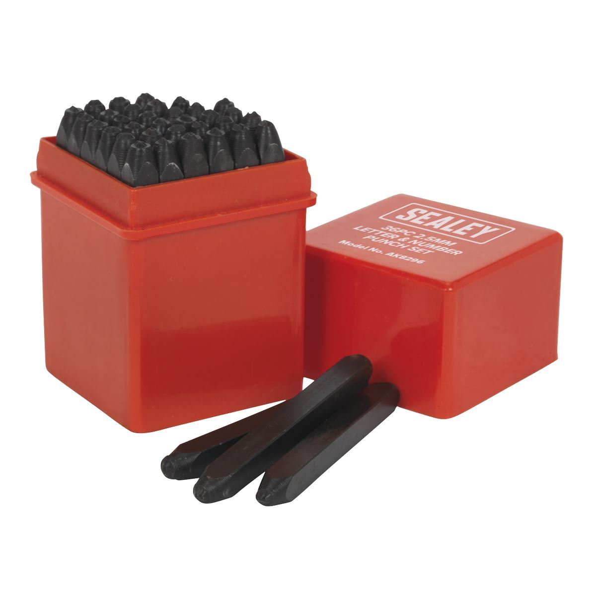 Sealey Letter Number Punch Set 36pc Stamp Marking Case