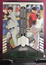 Roger Clemens and Andy Pettitte 2022 Absolute Historical Duals Emerald 