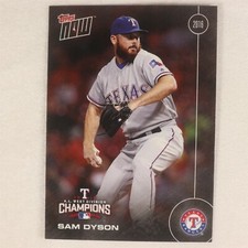 2016 Topps Now Card #TEX-15: Texas Rangers Sam Dyson
