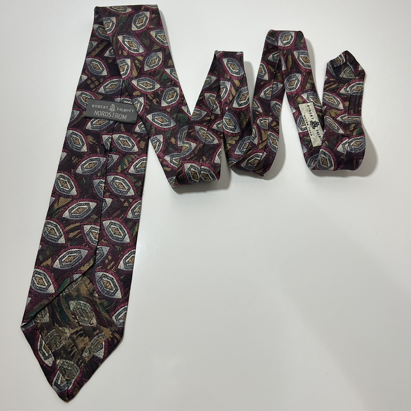 Robert Talbott 7 Fold Multicolor Abstract Silk Ti… - image 5