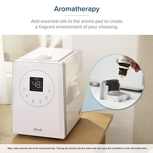 LEVOIT Humidifiers for Bedroom Large Room Home, Smart Wifi Alexa Control, 6L Top - Image 3 of 4