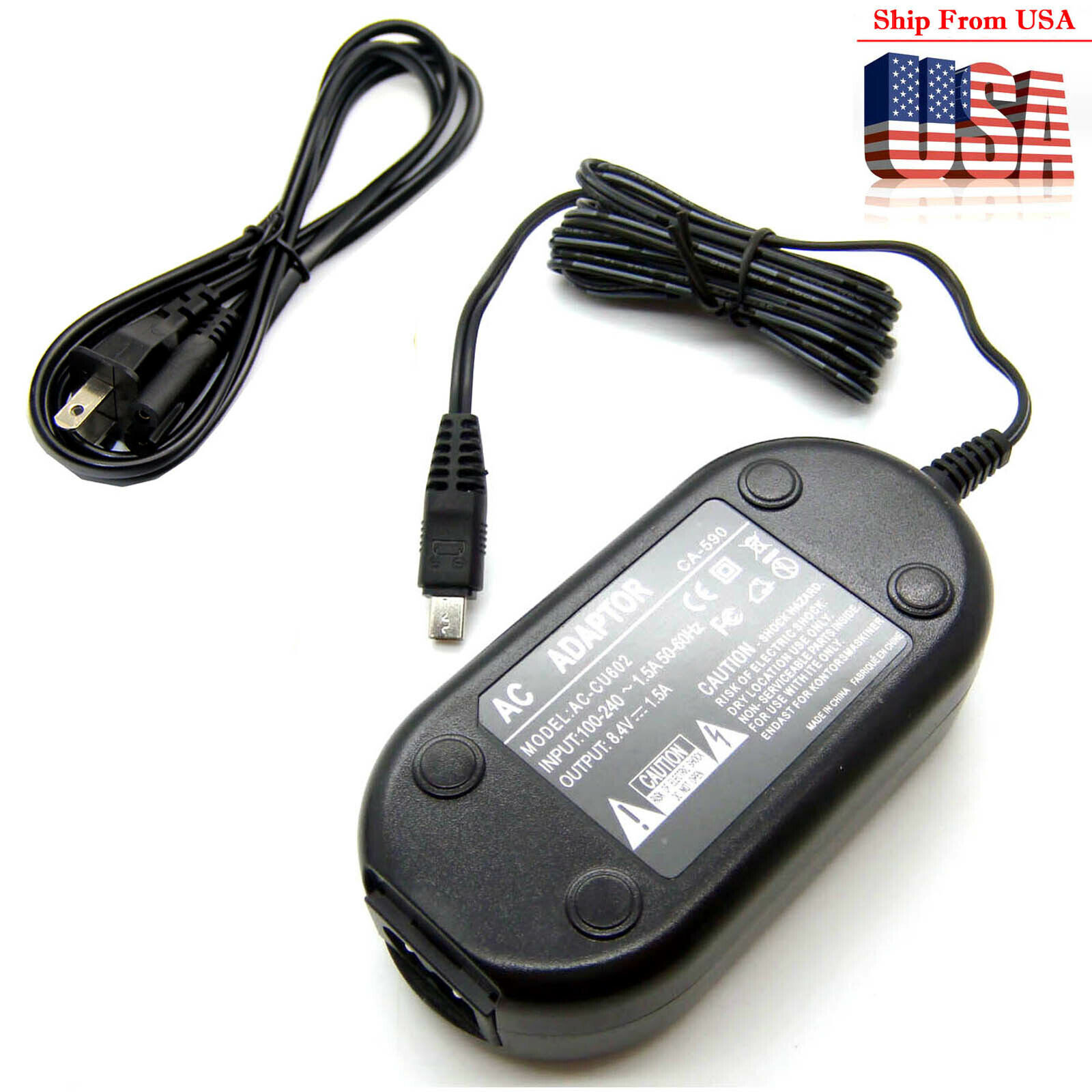 AC Adapter Power Charger For Canon ZR800 ZR830 ZR850 ZR900 ZR930