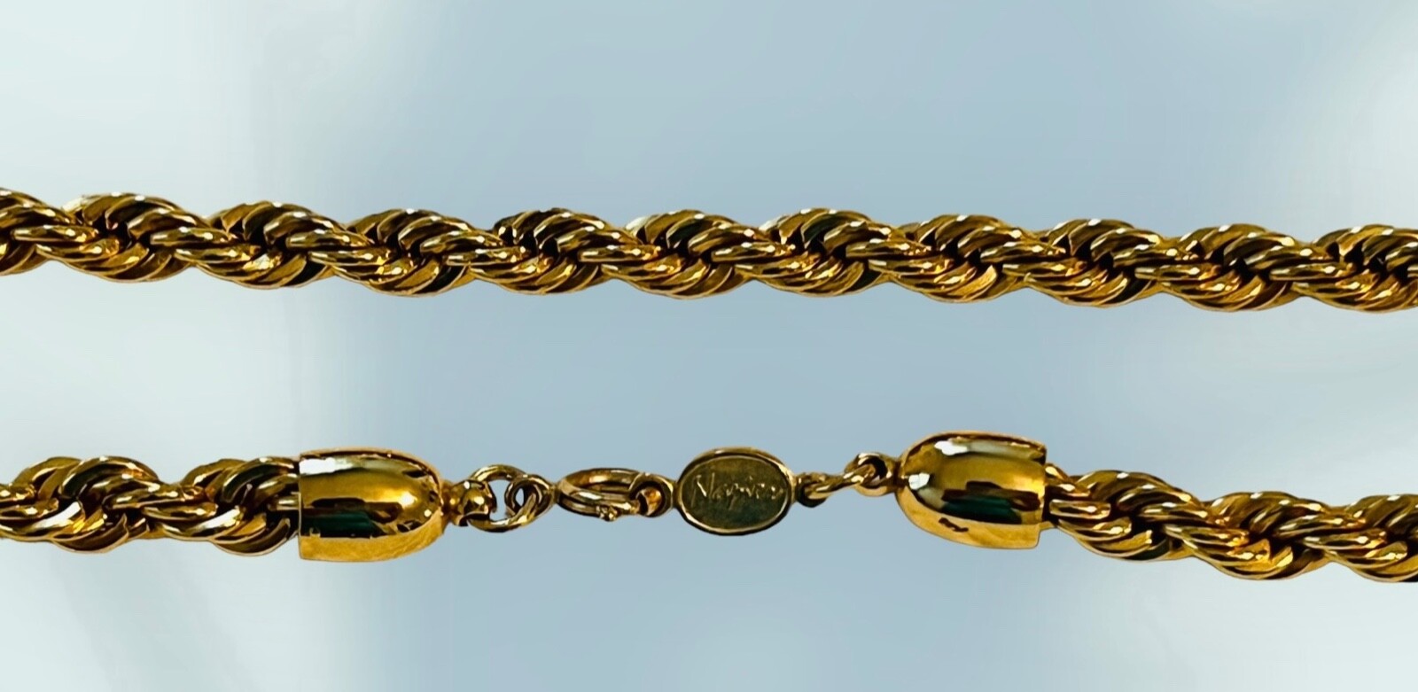 VTG Napier Necklace Bright Gold Plated Chunky Rop… - image 4