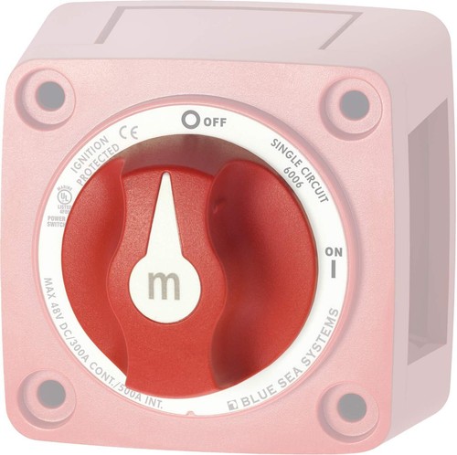 Blue Sea Systems 7901 m-Series Battery Switch Knob Replacement, Red 