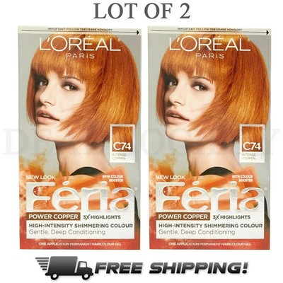 Feria Loreal Permanent Hair Color Dye Copper Intense Crave C74