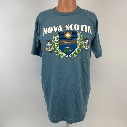 Nova Scotia Canada Lighthouse Anchor Embossed T Shirt Vtg 2000 Size XL - Picture 2 of 6