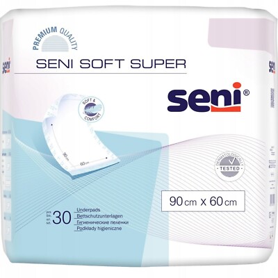 Adult & Baby HyAdult Hygiene Underpads Seni Soft Super 35x24in 30 pcs Protection