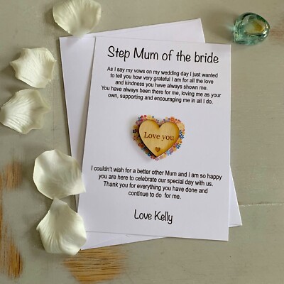 Step Mother Of The Bride Gift Thank You Stem Mum Wedding Day