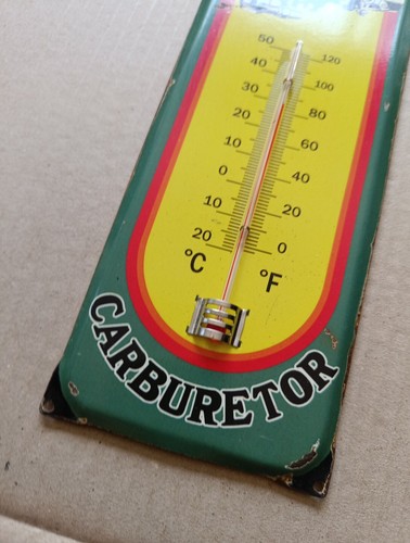 Vintage STROMBERG "Carburetor" Thermometer merchandise Sign Non Porcelain - Picture 3 of 17