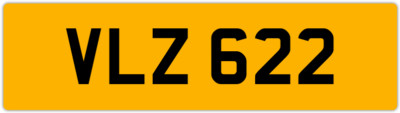 VLZ 622 V 3X3 DATELESS PRIVATE NUMBER PLATE VAL VICK VIC VIK VIN VINCE VIV VERN