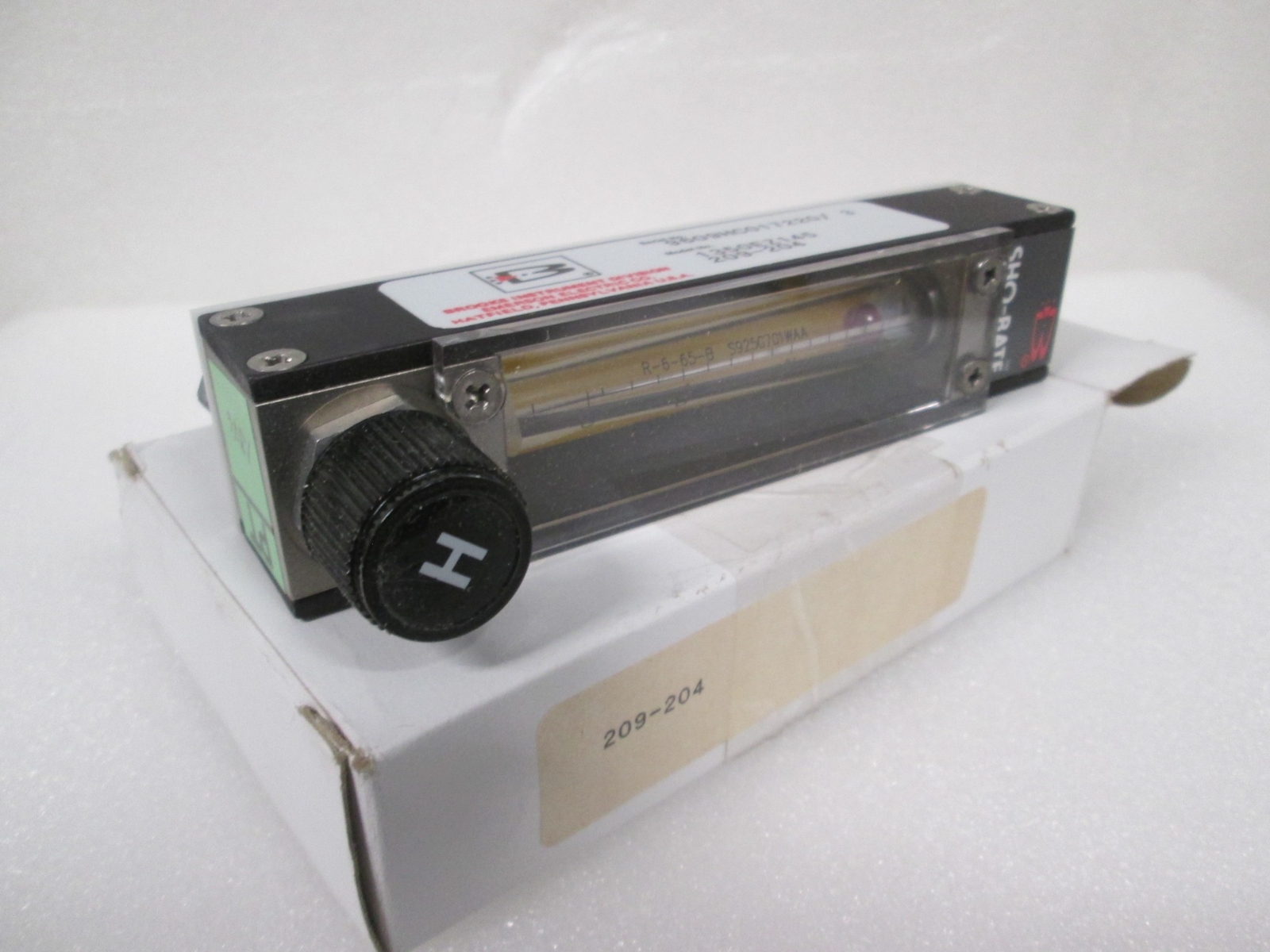 Brooks Automation, R-6-65-B, S925G701WAA, Sho-Rate Flowmeter, .3-30, New