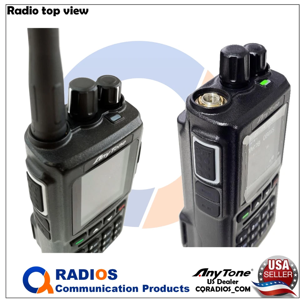 Anytone AT-D168UV Analog Digital DMR UHF VHF radio mic extra batt Like AT-D878UV - Image 4 of 4