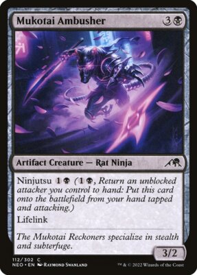 MTG Magic the Gathering Mukotai Ambusher (112/606) Kamigawa Neon Dynasty LP