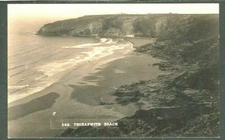 (3037) c1925 PHOTO P/C OREGON,  TREBARWITH BEACH UNUSED RPPC
