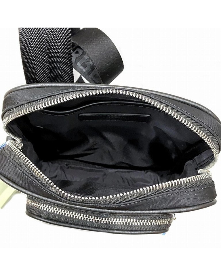 Pre Loved Burberry Small TB Monogram Crossbody Bag Black Crossbody