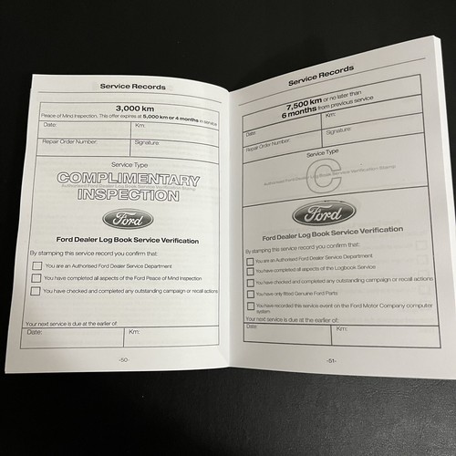 New Blank Ford Ranger PX3/ Ranger Raptor Service Log Book Booklet - Picture 4 of 6